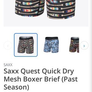 Saxx Quest Quick Dry Mesh Boxer Briefs - Multicolor and Black